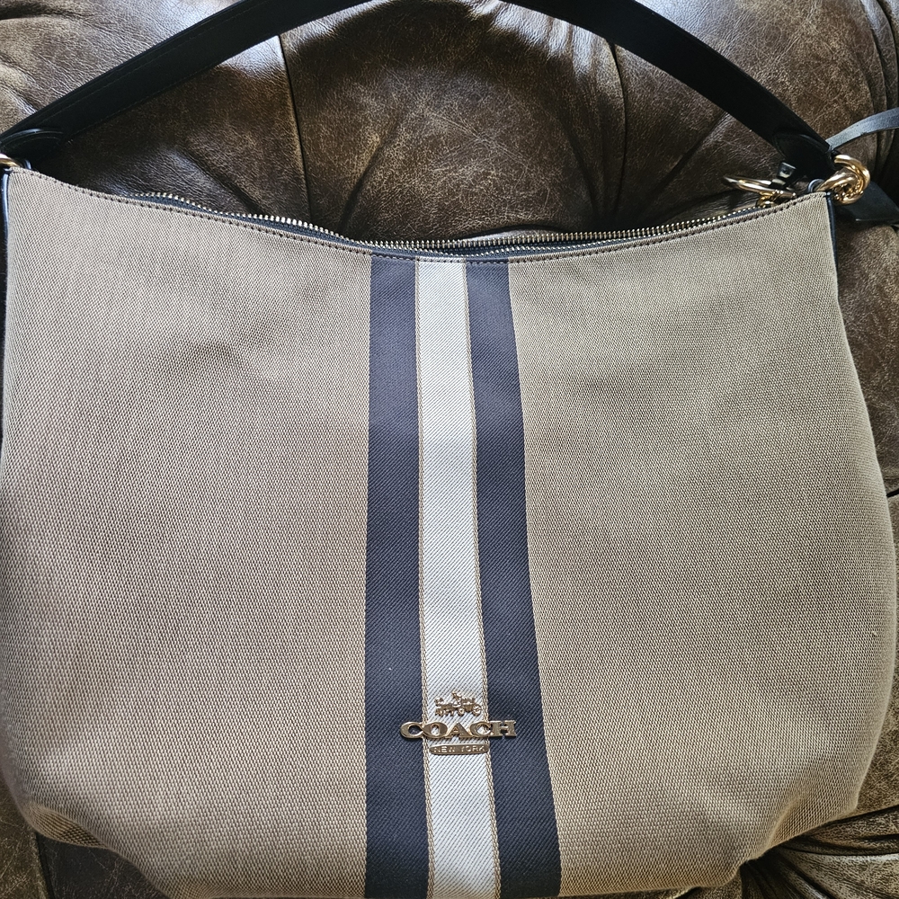 Coach Tan and Black Women's Bag